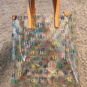 Dooney and Bourke clear plastic small tote bag